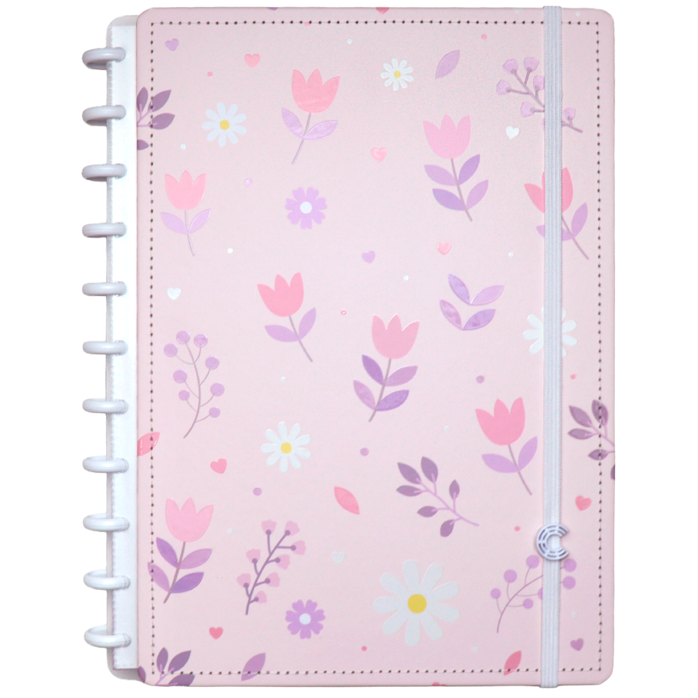 CADERNO FLORAL KISS