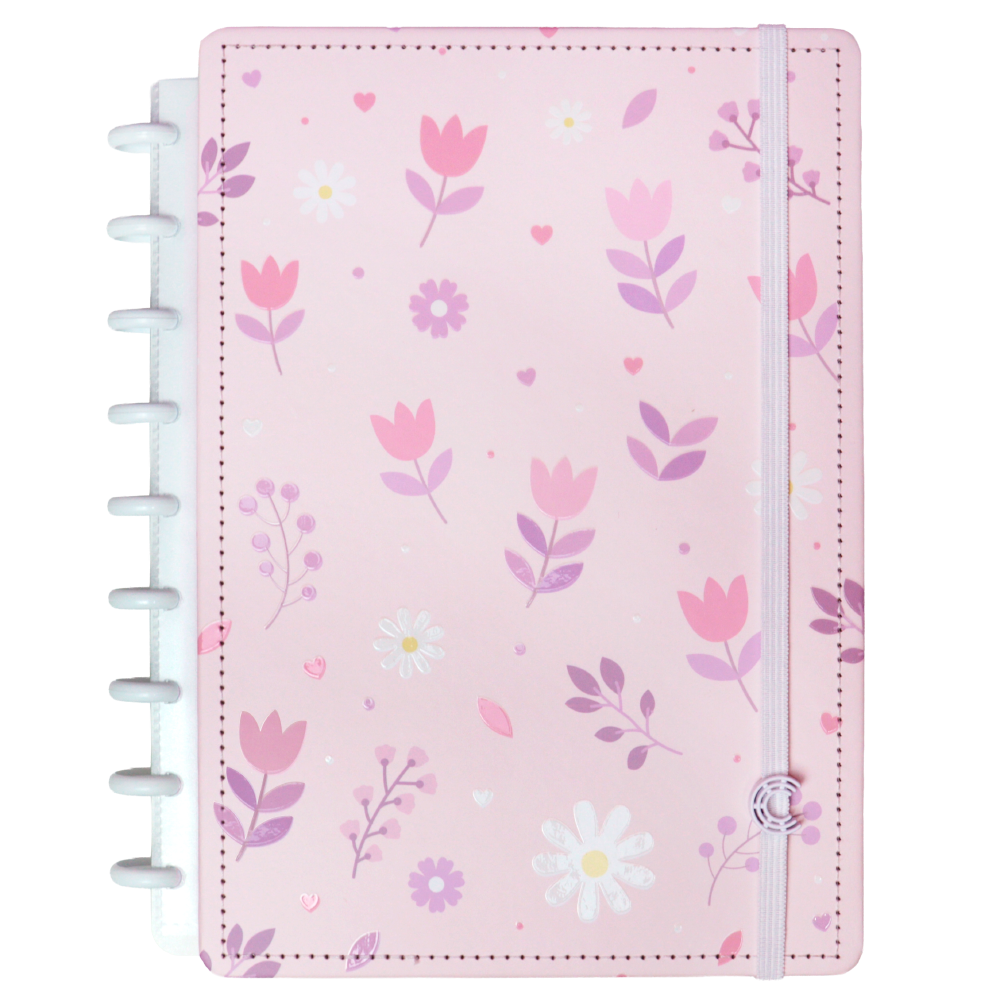 CADERNO FLORAL KISS
