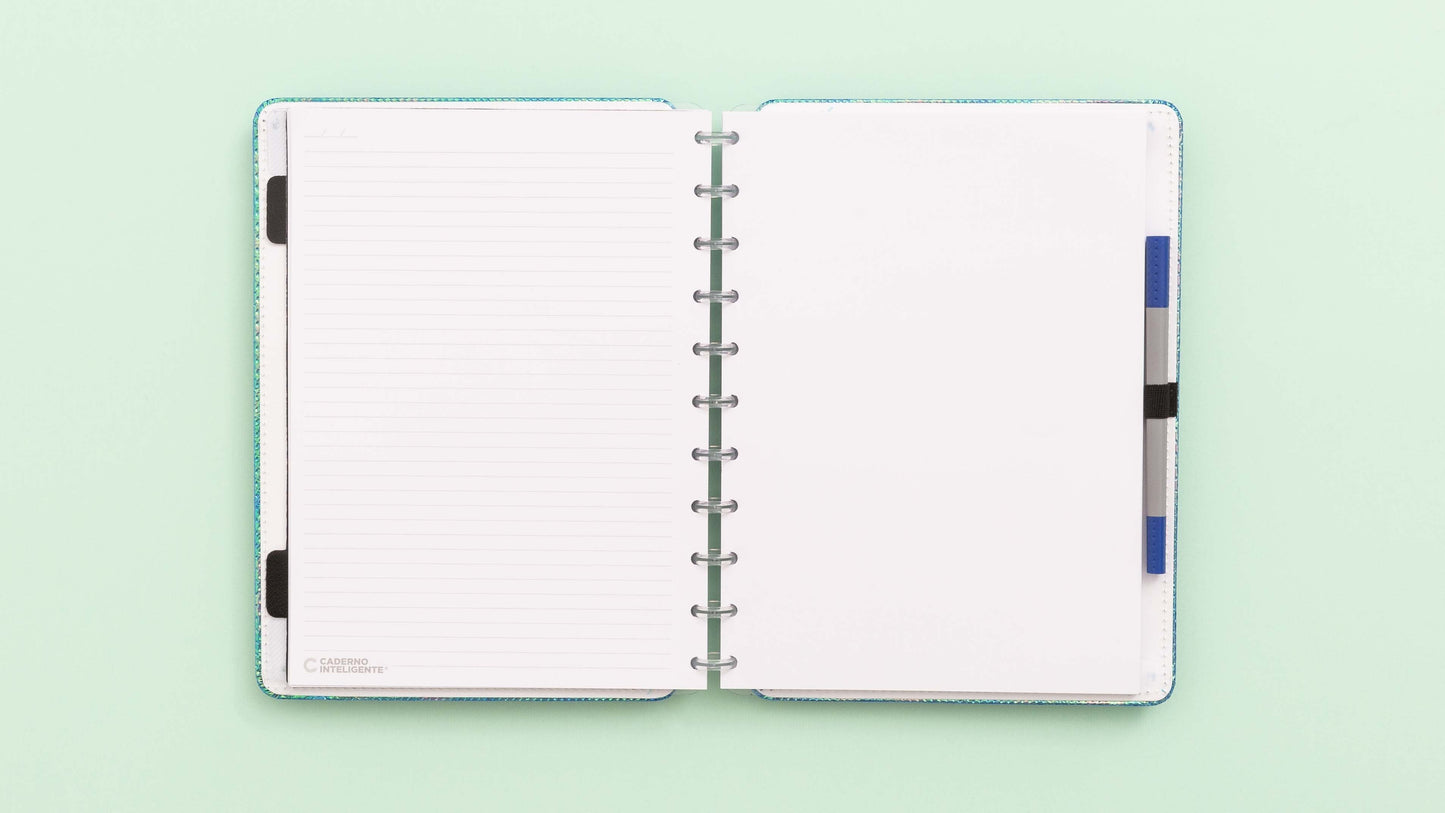 Caderno Azul Holográfico
