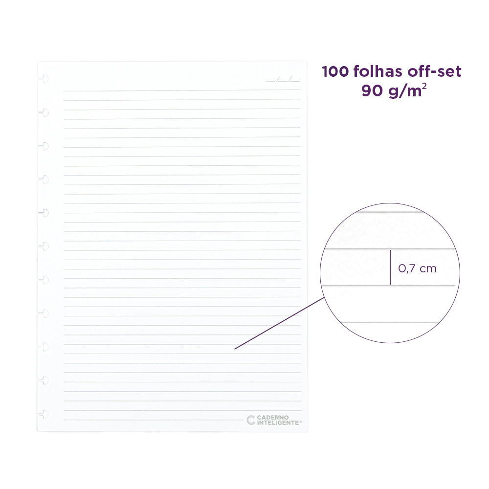 REFIL PAUTADO 100 FOLHAS