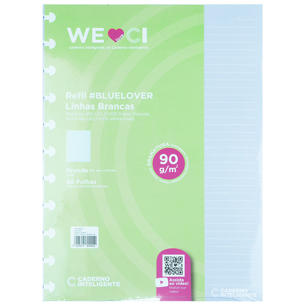 REFIL PAUTADO #BLUELOVER