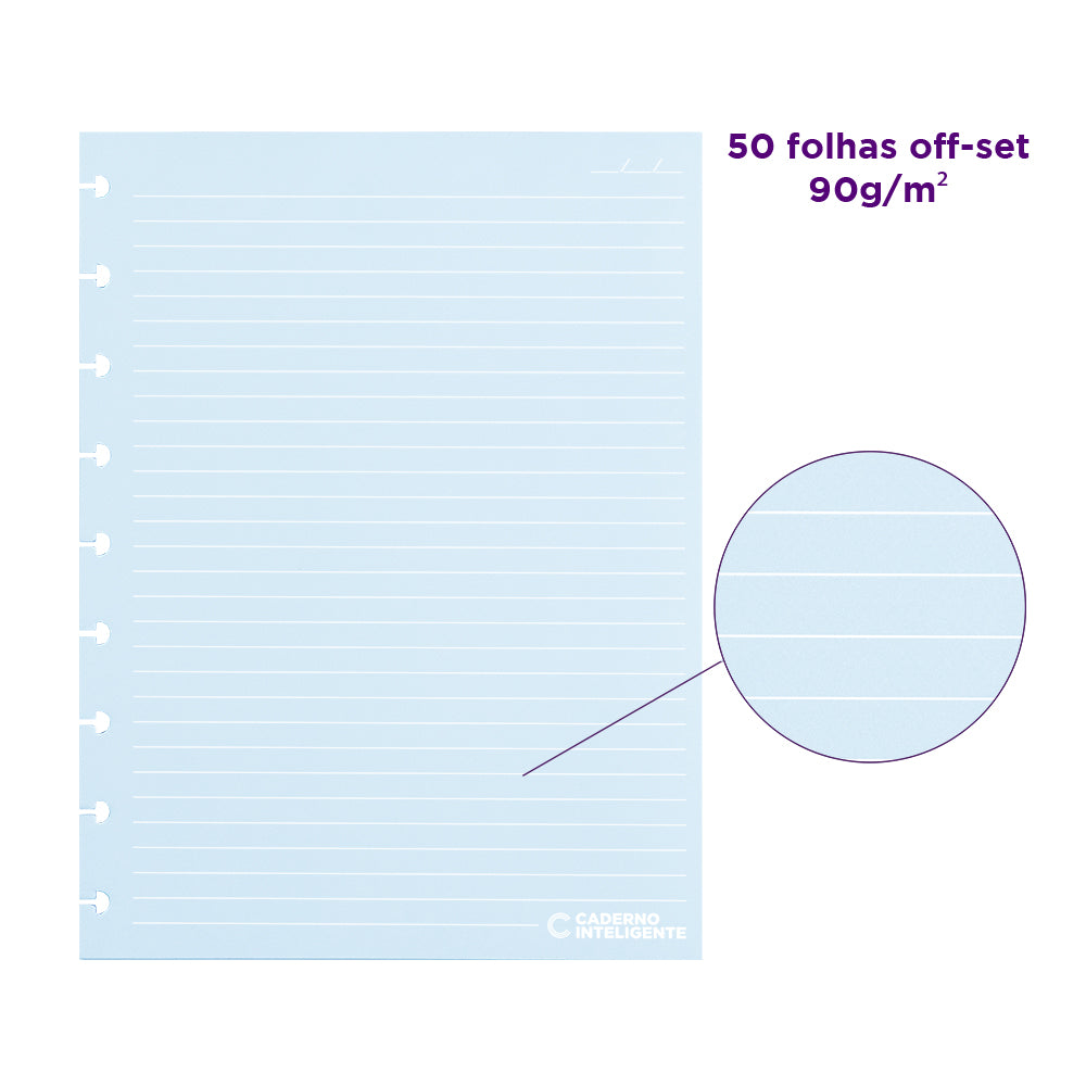 REFIL PAUTADO #BLUELOVER