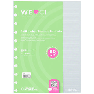 Refil Linhas Brancas Pautado