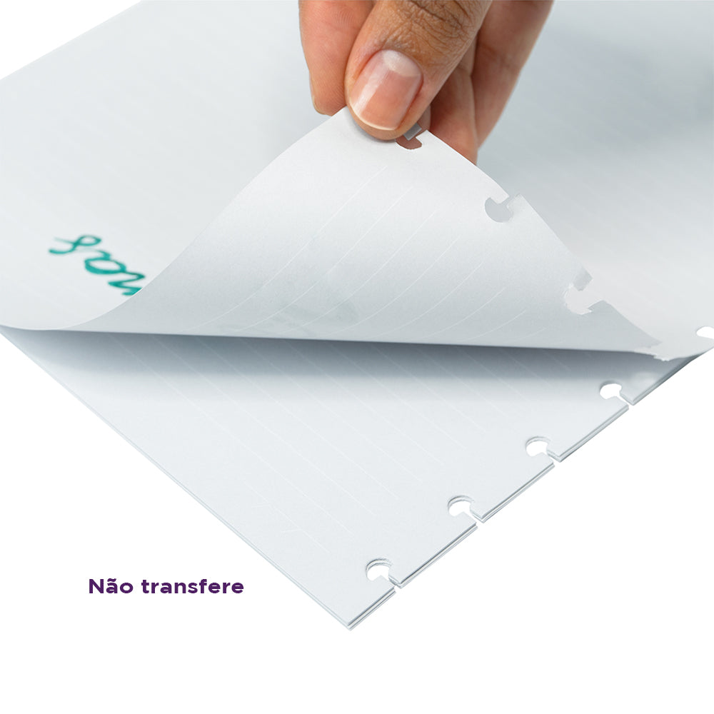 Refil Linhas Brancas Pautado