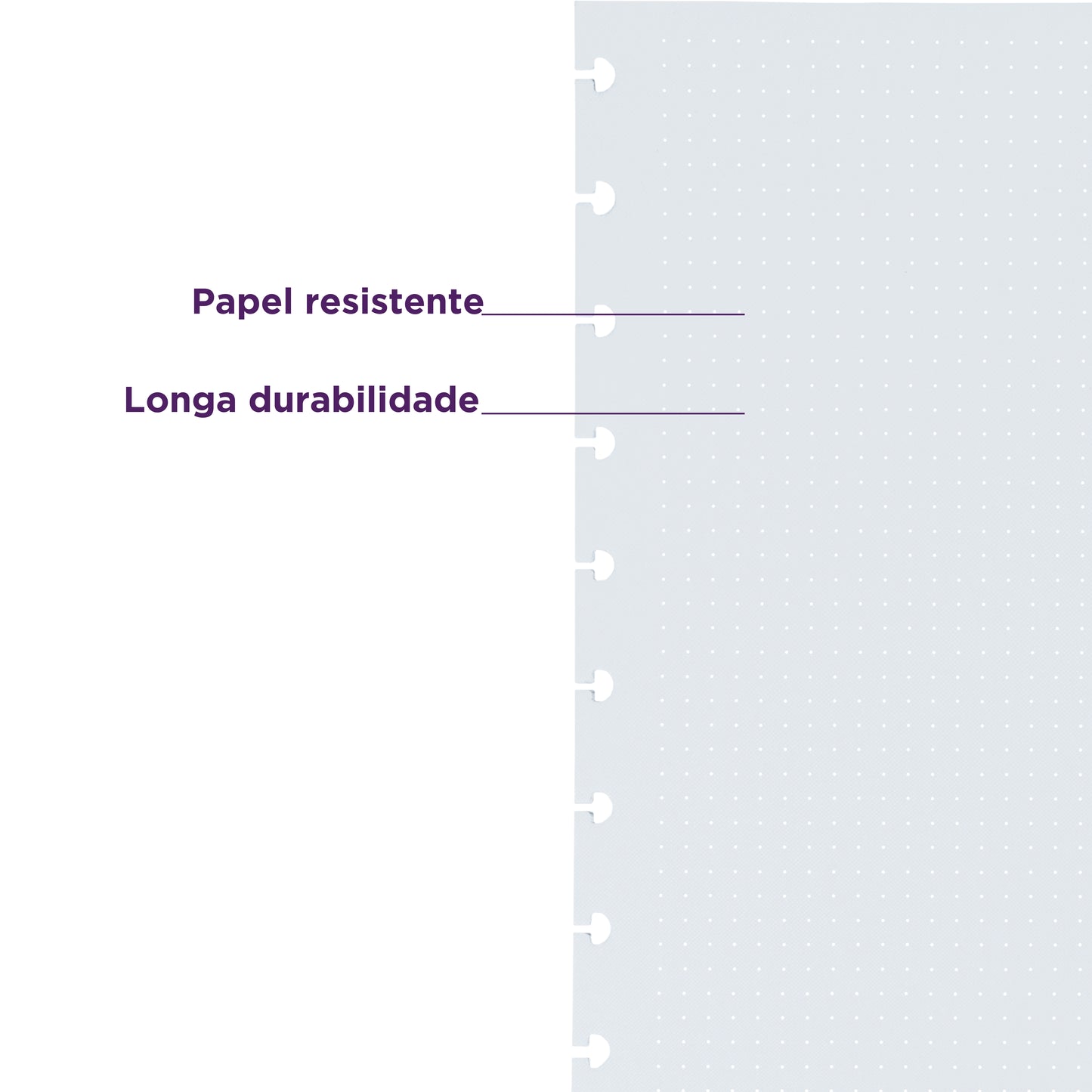 Refil Linhas Brancas Pontilhado