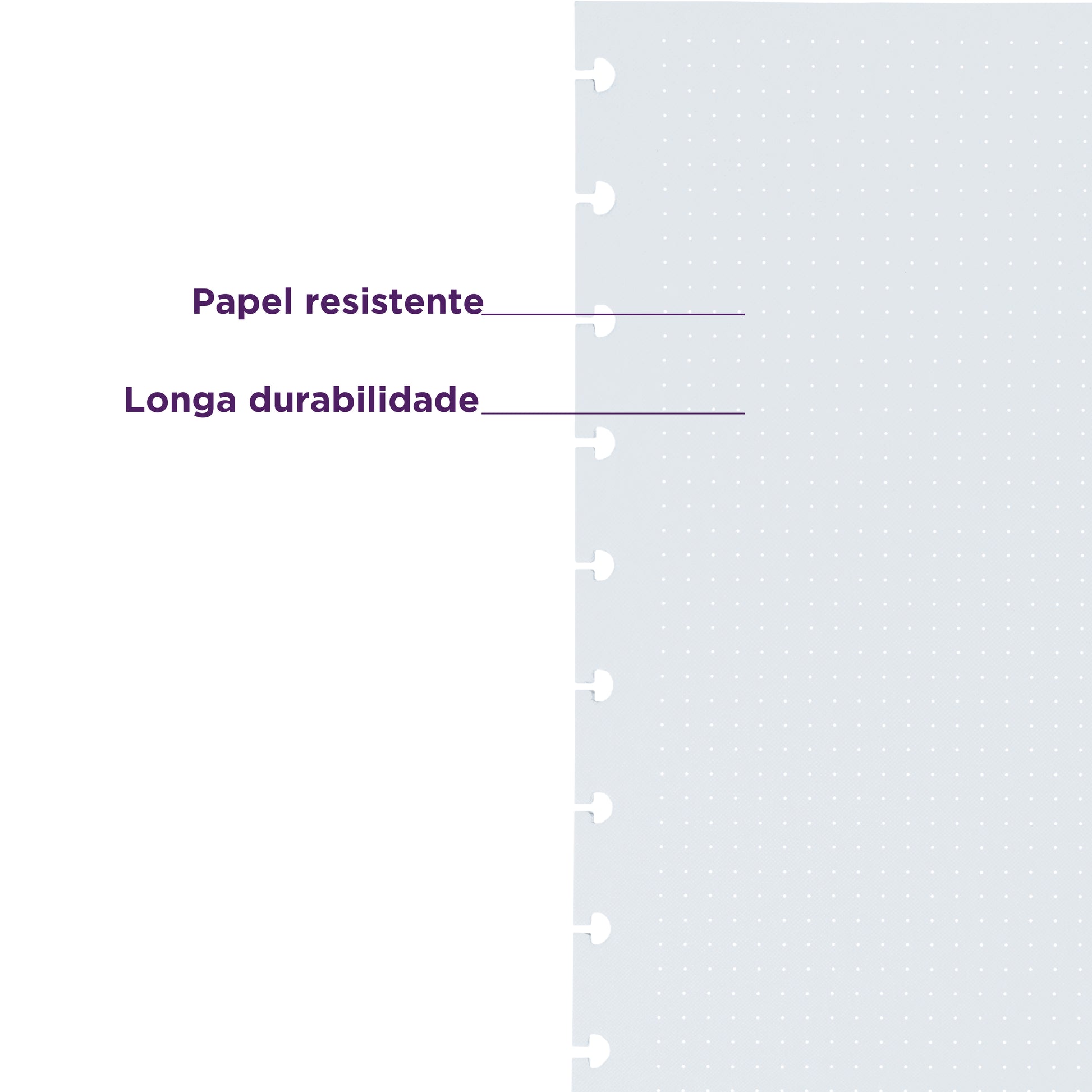 Refil Linhas Brancas Pontilhado