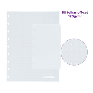Refil Linhas Brancas Pontilhado
