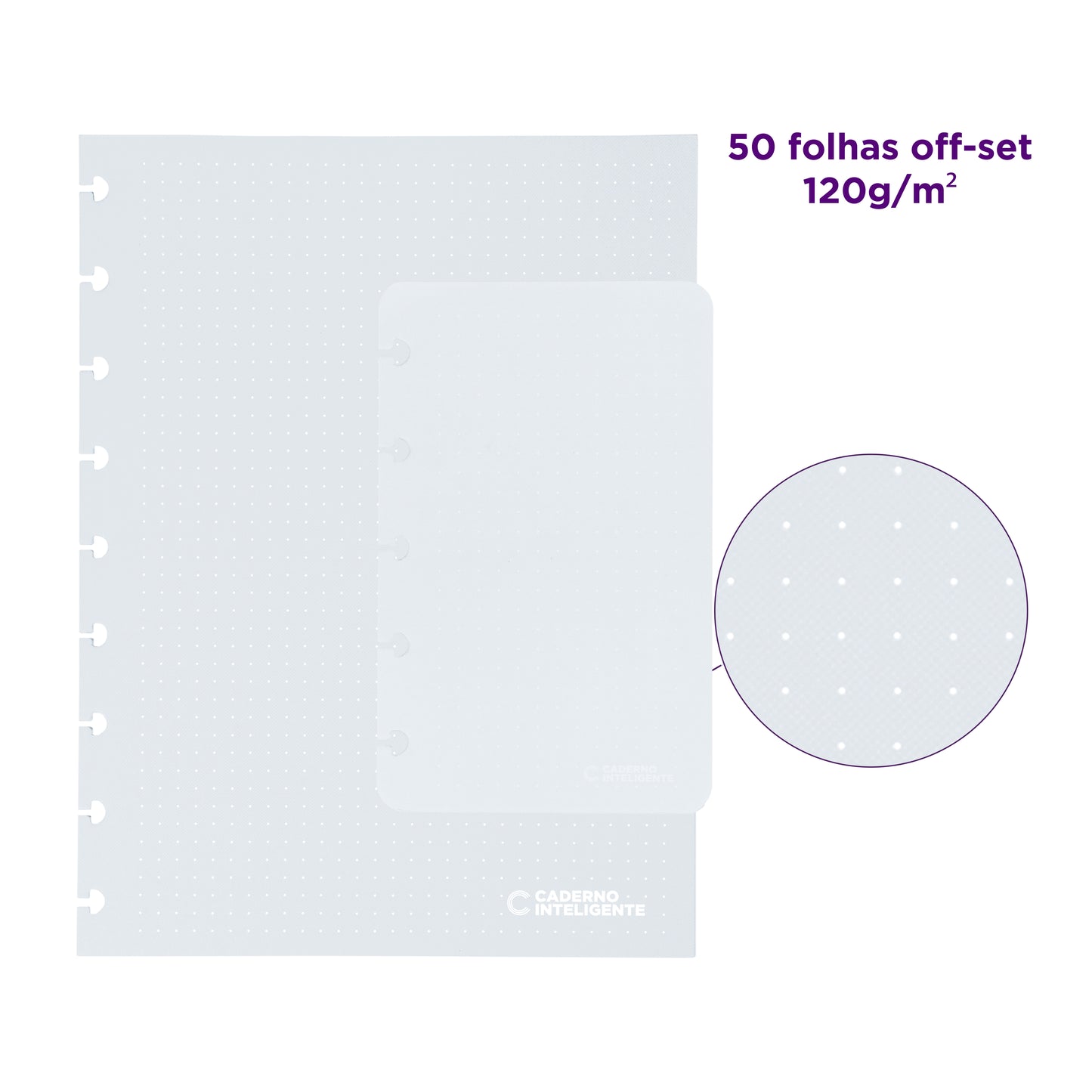 Refil Linhas Brancas Pontilhado