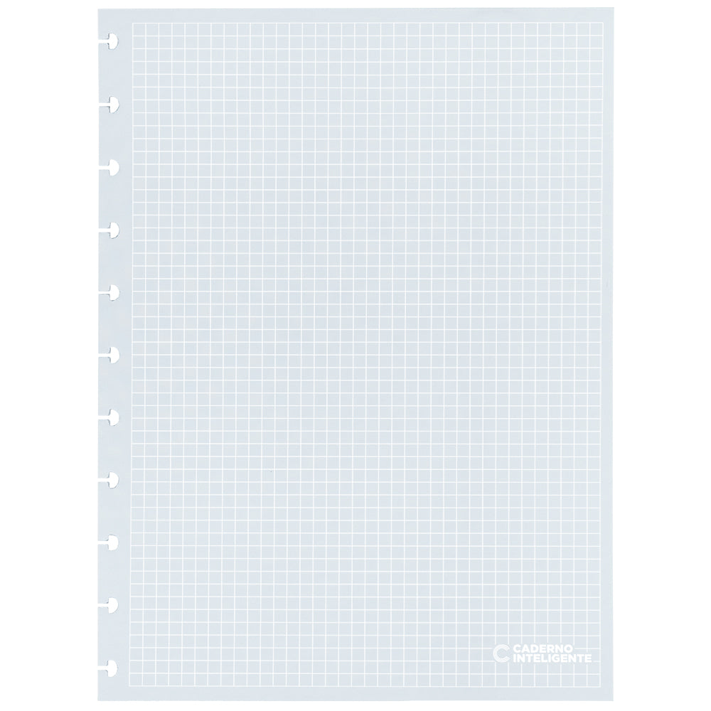 Refil Linhas Brancas Quadriculado