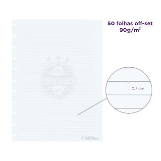 Refil Pautado Grêmio Caderno Inteligente ®