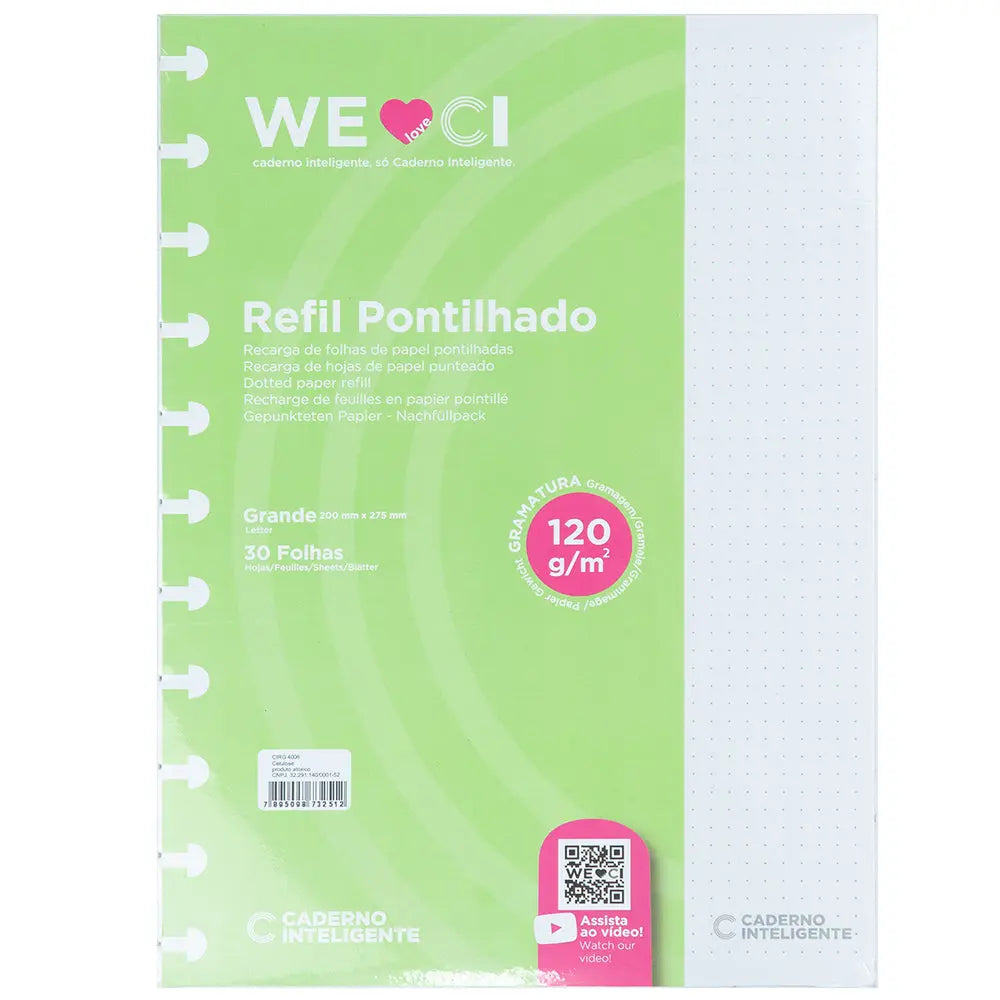 Refil Pontilhado Caderno Inteligente ®