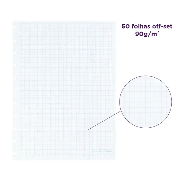 Refil Quadriculado Caderno Inteligente ® - Caderno Inteligente