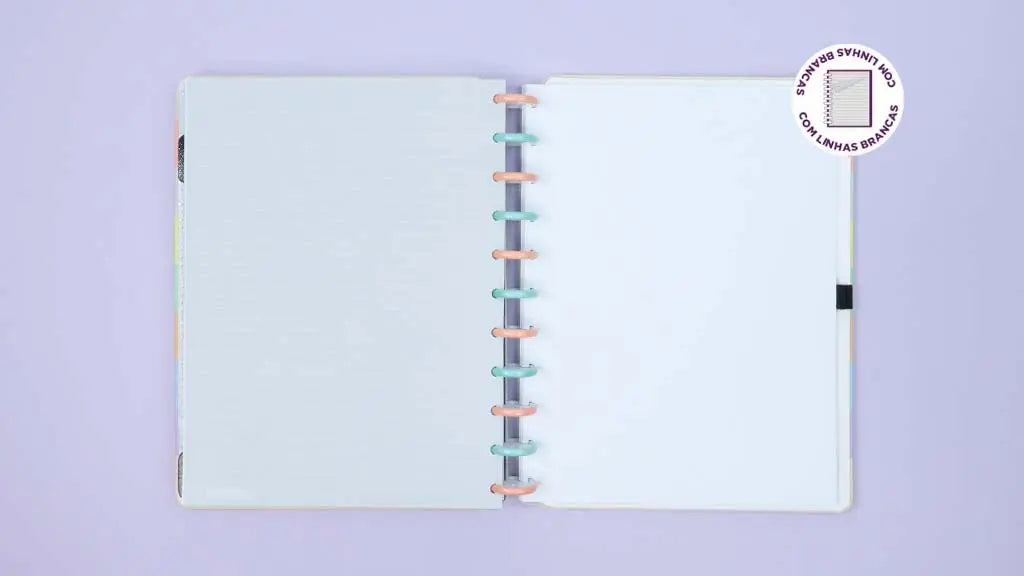 Caderno Arco-Íris - G+ Pastel - Linhas Brancas Special Edition